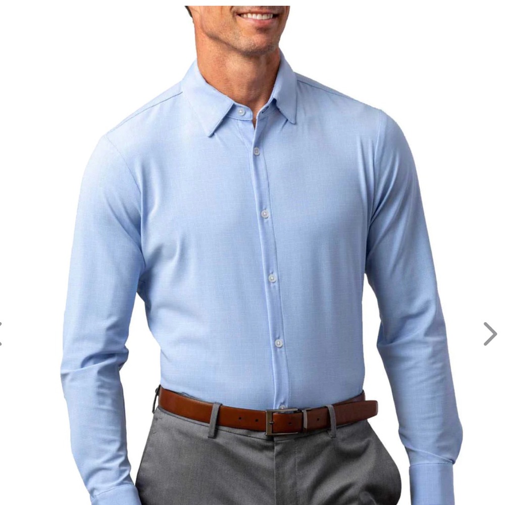 Mizzen+Main McKellen Light Blue Glen Plaid. Medium Trim